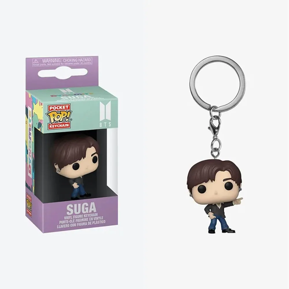 POP BTS Keychain Toy Kpop Cartoon V JUNG KOOK JIMIN Jin V J-HOPE Pocket Pop Keychain Vinyl Action Figure Collection Toys