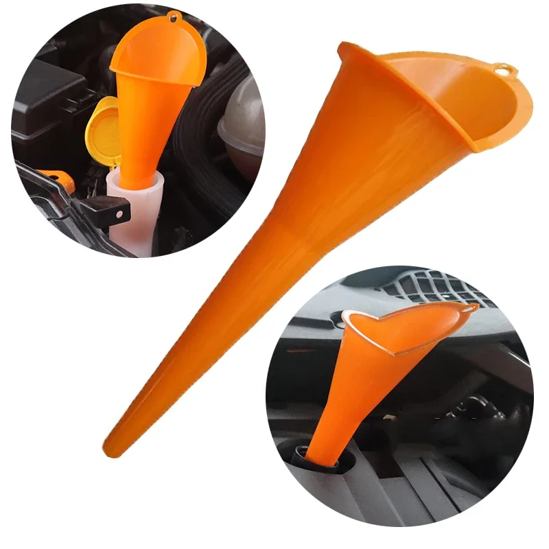 5pcs Motorcycle Long Stem Funnel Gasoline Oil Fuel Filling Tools Anti-splash Plastic Funnel Car Refueling Tools Accessories