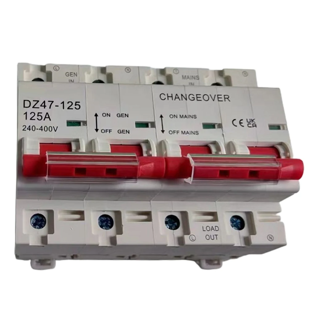 High Performing SinglePhase 240 400V Fuse Block 125 Amp Power to Generator Changeover Switch for Maximum Efficiency