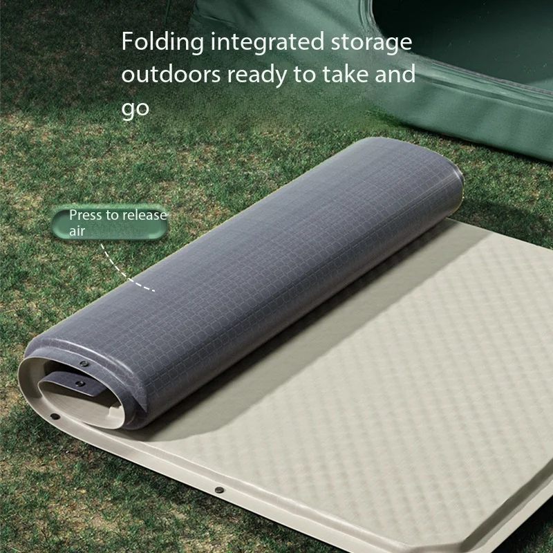 Self Inflating Camping Sleeping Mattress With Built‑in Pillow,Waterproof Moisture‑Resistant Tent Ground Mat,Foldable Air Bed