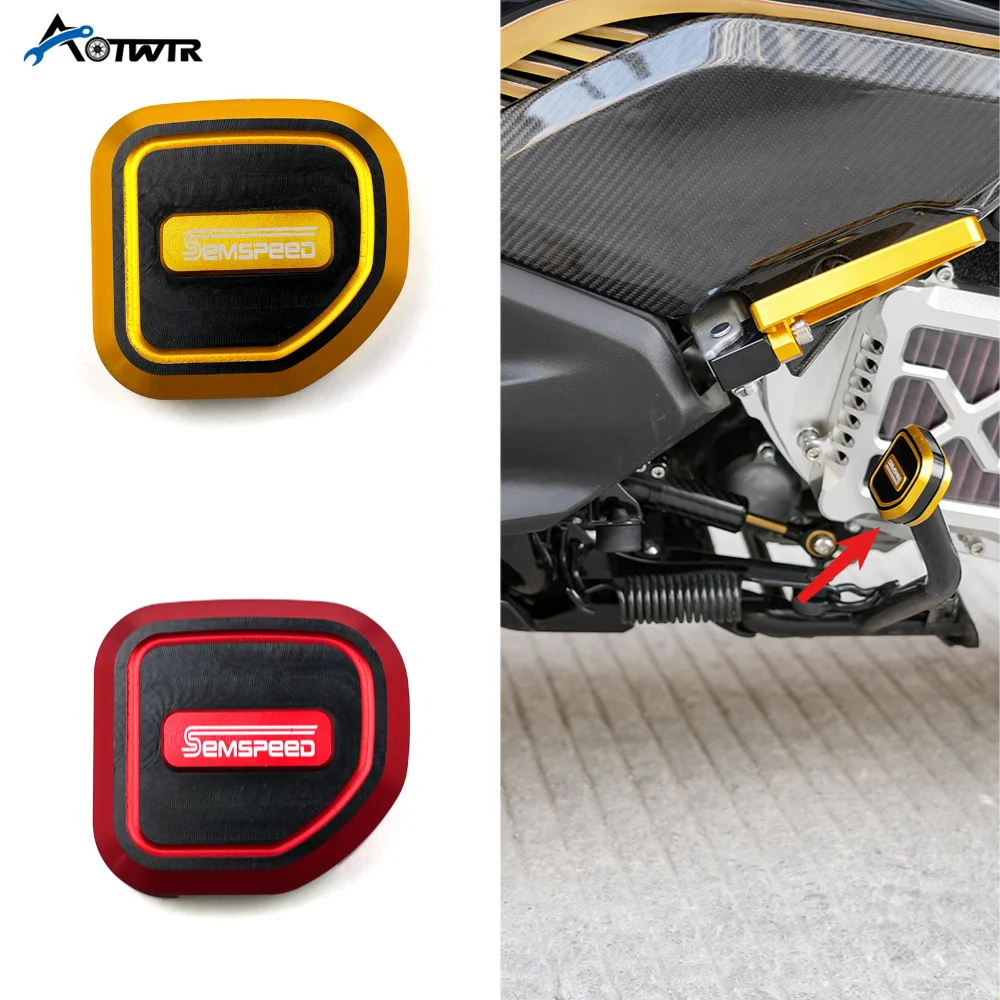 CNC Aluminum Main Stand Enlarger Pad For Yamaha XMAX NMAX NVX/Aerox V1 V2 V3 Non-Slip Rubber Parking Support Foot Plate