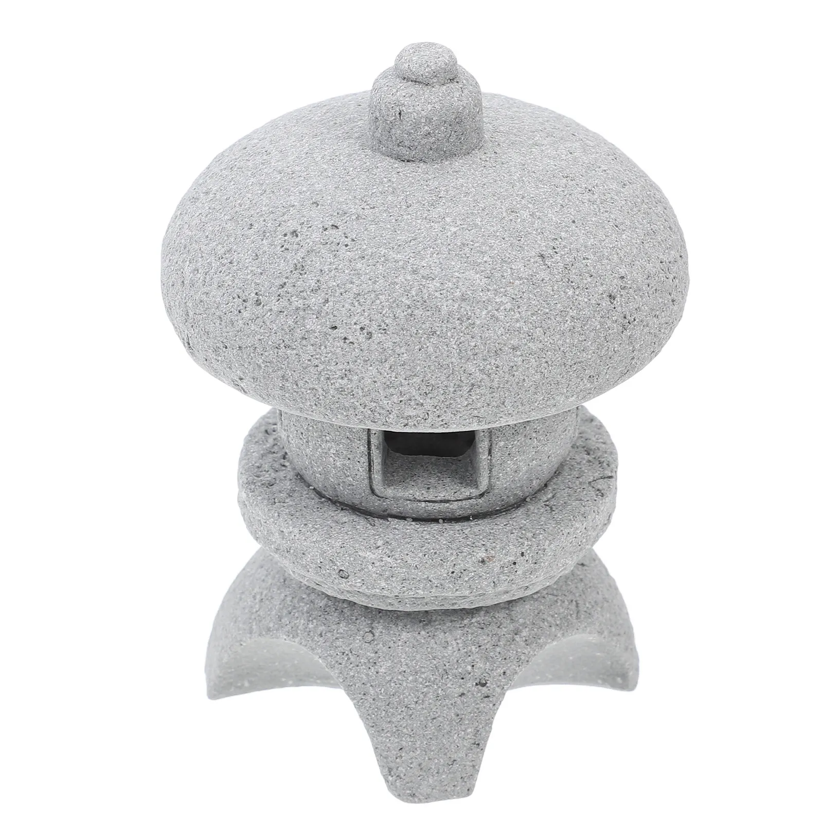 Mini Stone Pagoda Ornament for Garden Bonsai Tabletop Yard Decoration Pavilion Landscape Decor Small Garden Pagoda Statue Micro