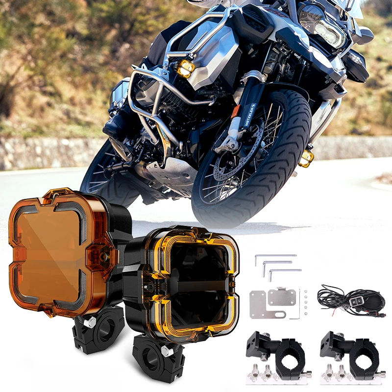 

E9 Mark Motorcycle LED Fog Lights Headlight Fog Lamps Led Auxiliary Driving Light Spotlight For BMW R1250GS ADV F800GS R 1250