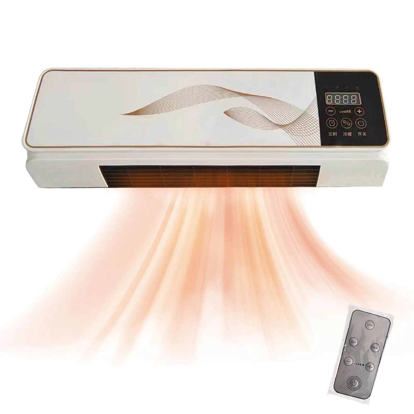 

Электрический компактный обогреватель с пультом ДУ, настенный, для зимнего обогрева, с регулировкой температуры, для отелей, офисов, дома