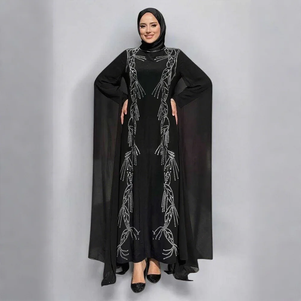 

Дубай Абая Вечерние платья с бриллиантами для женщин Мусульманское платье Турция Кафтан Ислам Джалабия Сабея Кафтан Марокаин Femme Robe