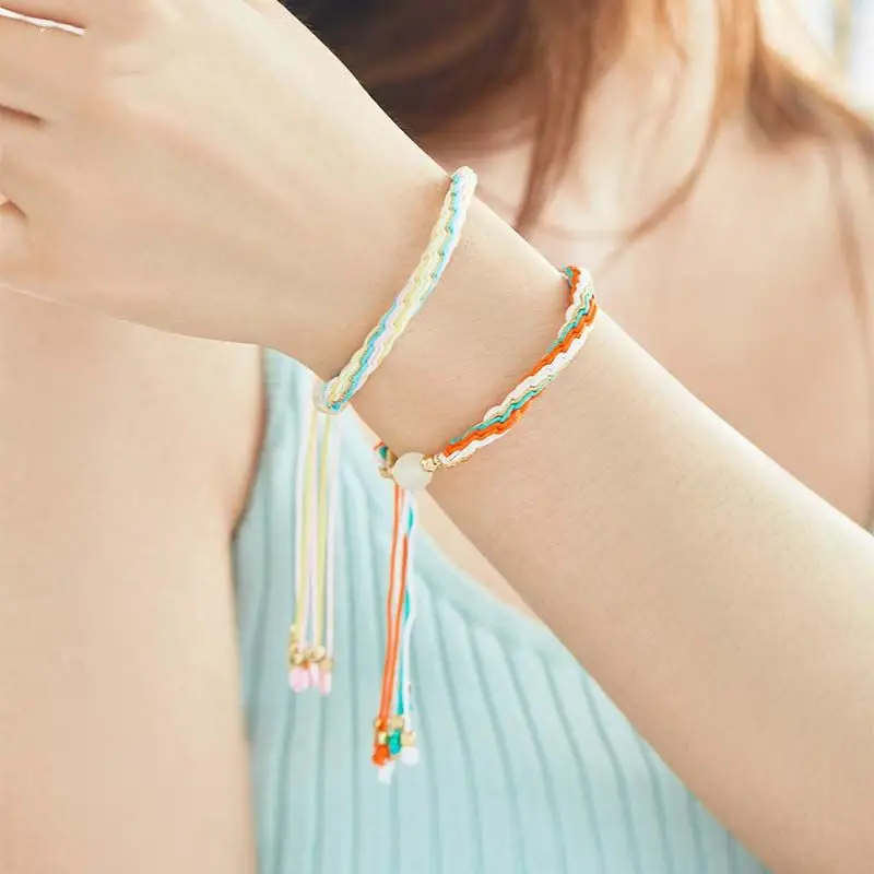 Good Luck Colorful Rope 2025 New Arrival Bracelet Light Luxury Niche Design Exquisite Color Handmade Woven HandRope Hand Jewelry