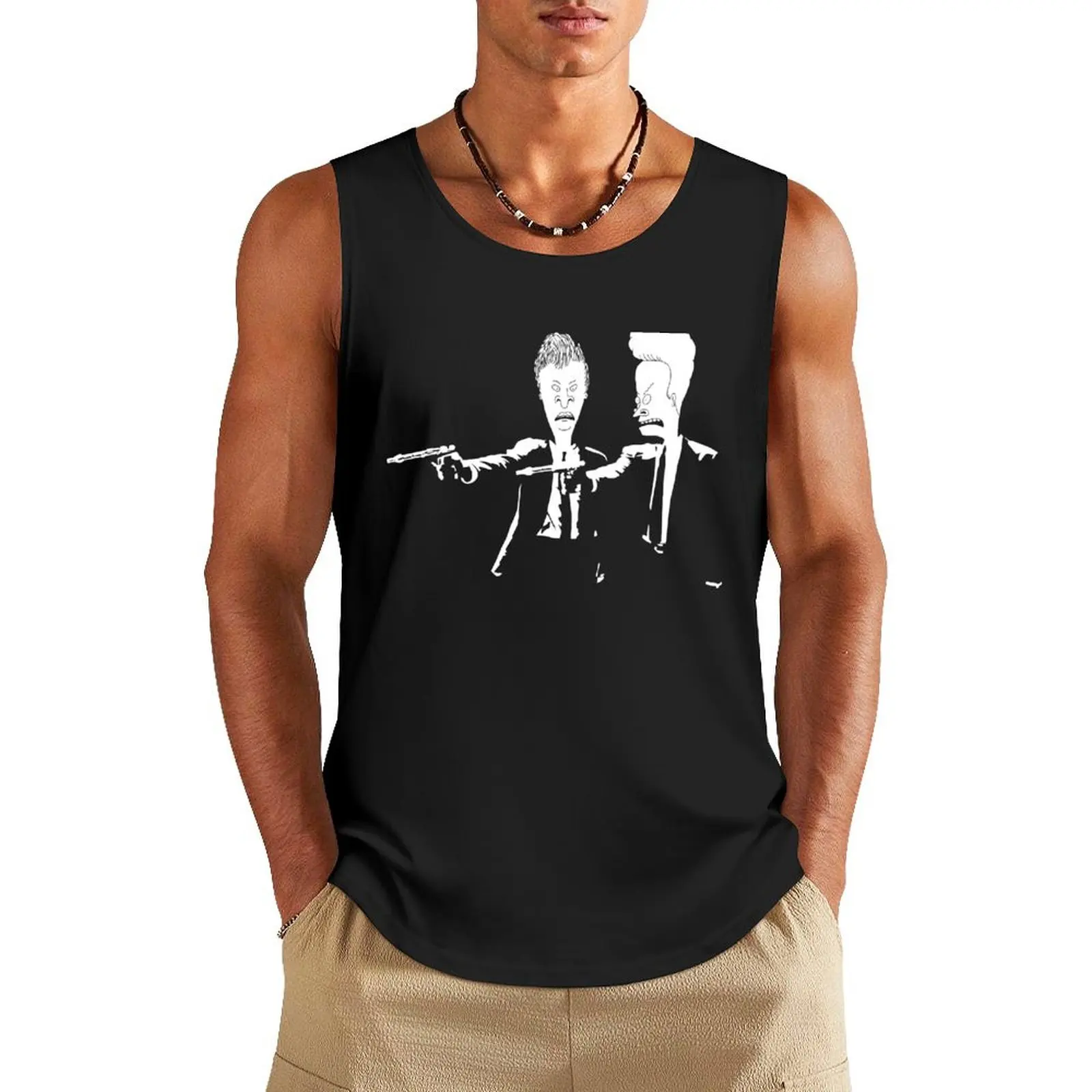 Beavis And Butthead Pulp Fiction Tank Top running shirt underwear mens clothing Men's clothing brands sleeveless vests