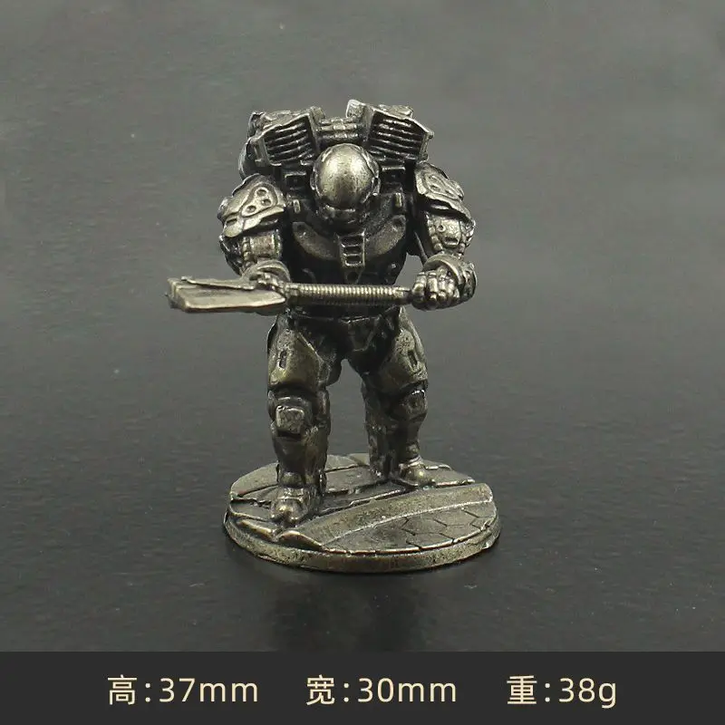 Copper Cyberpunk Figurines Future Legion Figurine Tabletop Game War Chess Model Figurine Miniature Gift for Men and Women