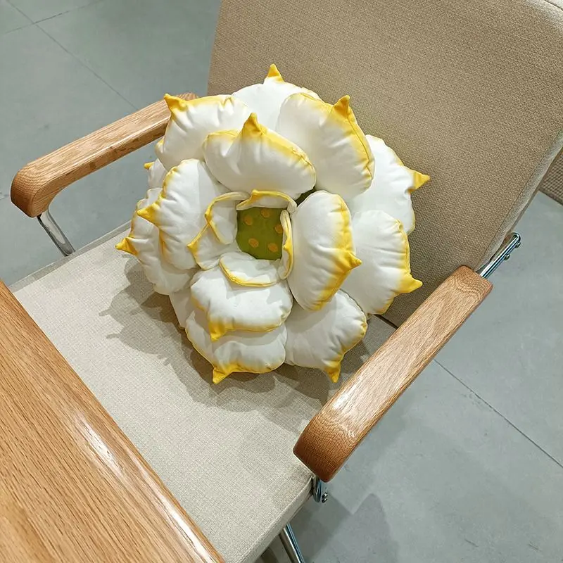 Lotus Succulent 3D Simulation Pillow, Living Room Sofa Cushion, Bay Window Decoration Ornament, Fun Plant Plush Doll Girl Gift - view 5