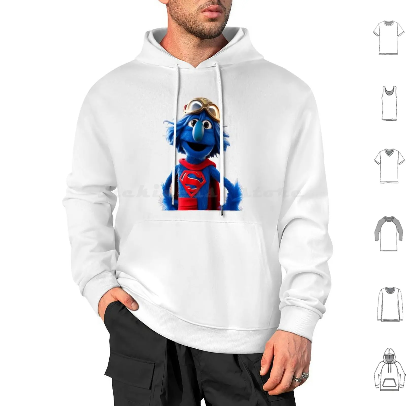 Super Grover I'm So Happy Hoodies Long Sleeve Super Grover Ajit Amitabh Bachchan Amrish Puri Anupam Kher Im Cute