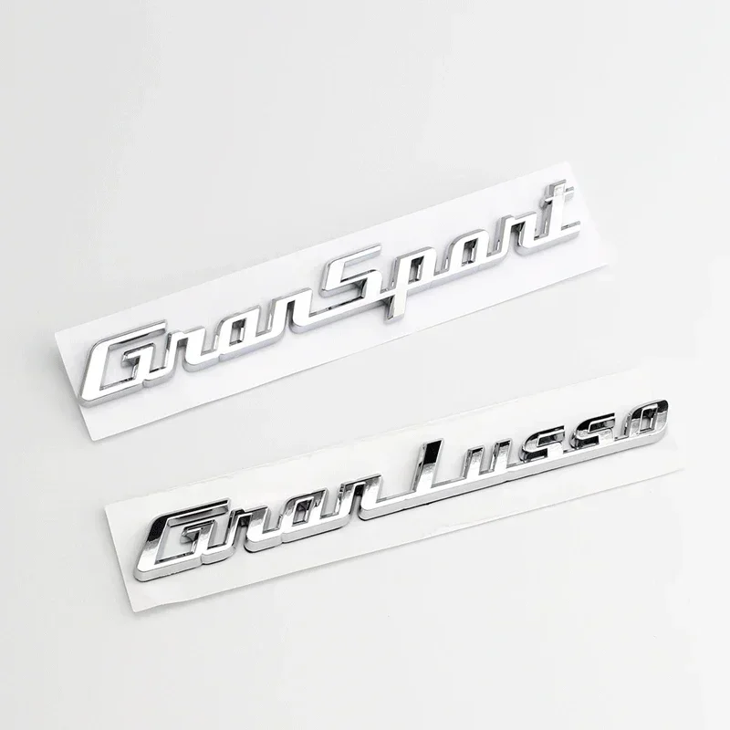 Chrome Silver ABS Rear Boot Trunk Emblem Badge Side Fender Sticker For Maserati GTS Ghibli Gransport Granlusso Quattroporte