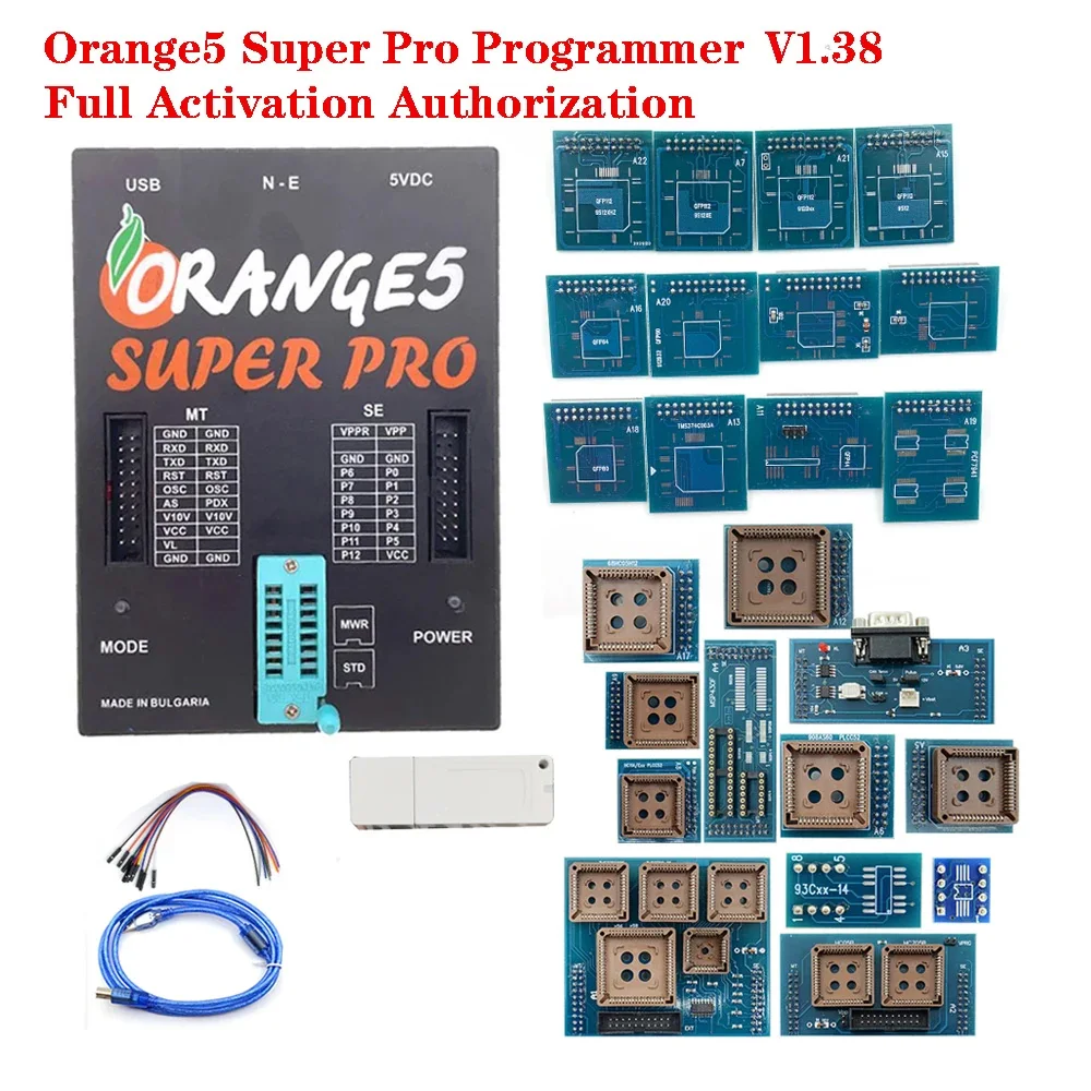 

Программатор Orange5 V1.38 V1.42 с полной активацией, программатор OEM Orange5 с ключом, оранжевый 5