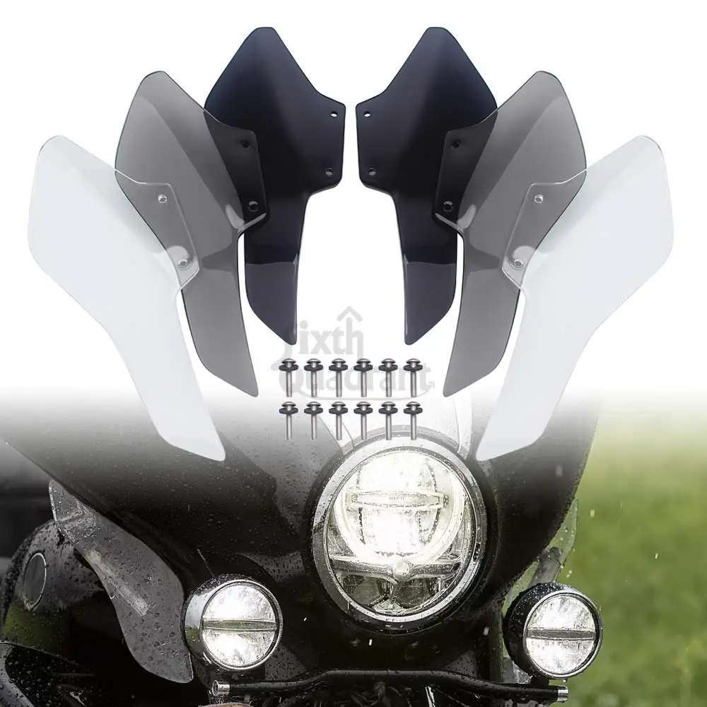 For BMW R18 Transcontinental 2021-2424 Motorcycle Part Fairing Air Deflectors 1Pair 4mm Acrylic Plastic Grey Smoke/Black/Clear