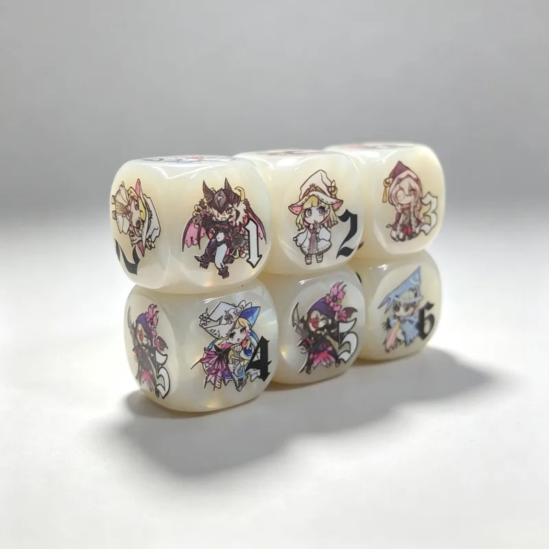 Yu-Gi-Oh！Elzette of The White Forest Multi Sided Resin Dice Diabelstar The Black Witch Damage Indicator Counter Board Game Toy