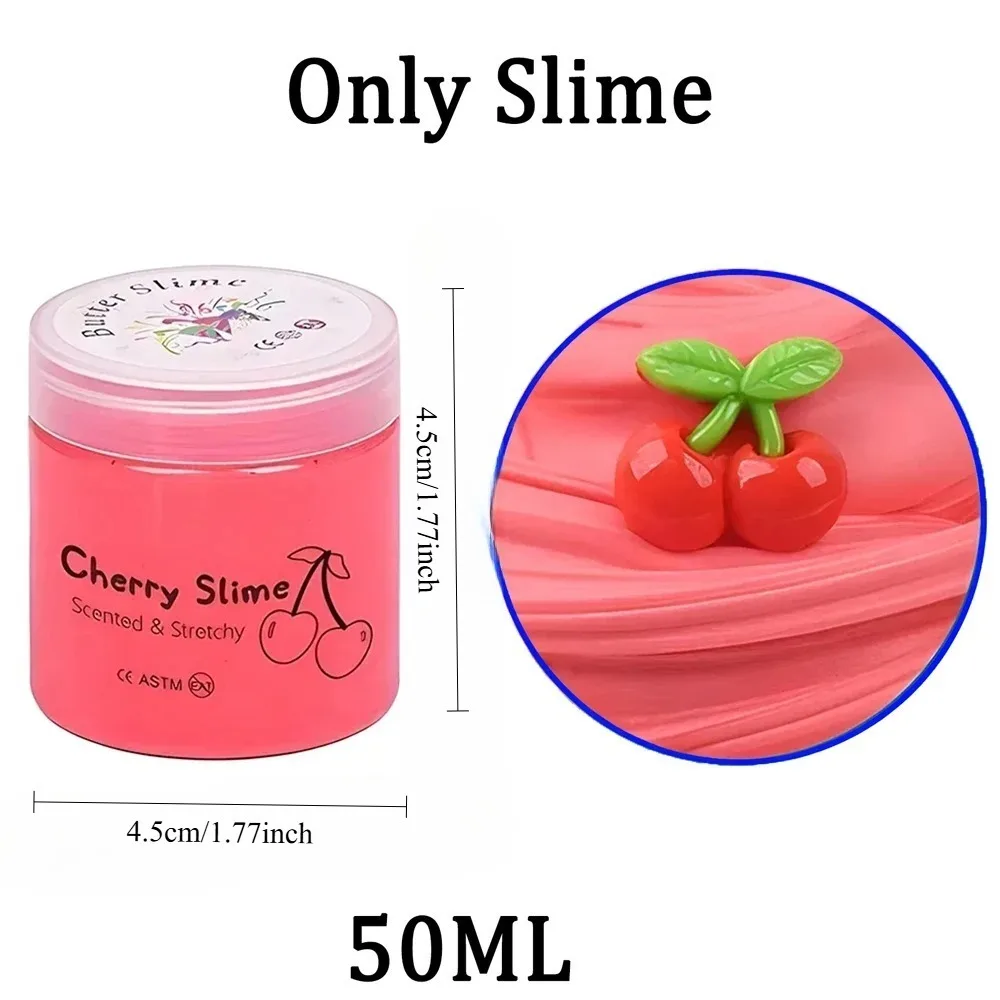 Fluffy butter clay set, cute rubber clay party gift, super soft and non stick, suitable for children's stress relief toys