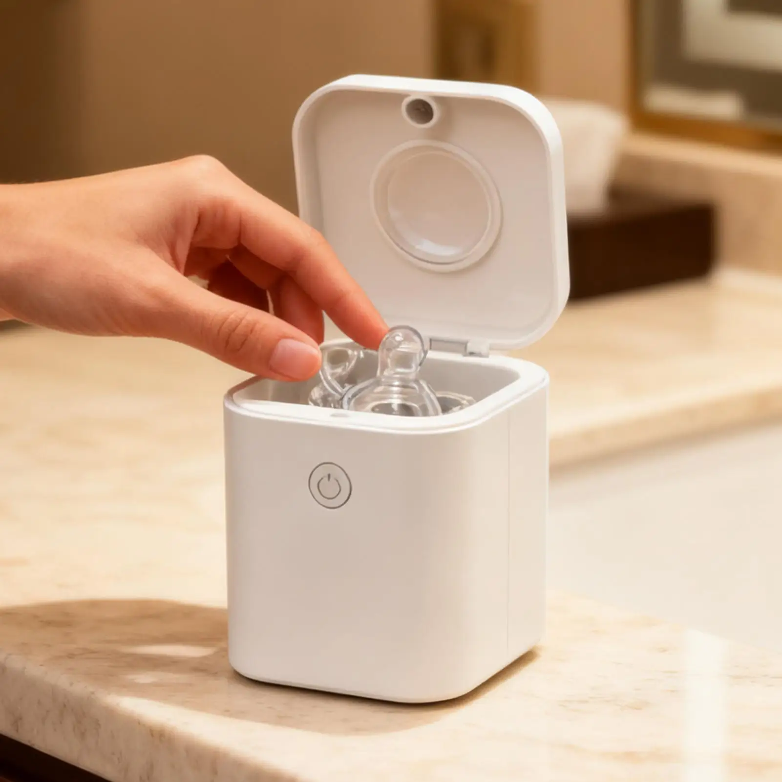 

Чехол-держатель для соски, портативный быстрый держатель, чехол с УФ-светом для ежедневного ухода за родителями, на открытом воздухе, для дома, путешествий, гигиены, здоровья