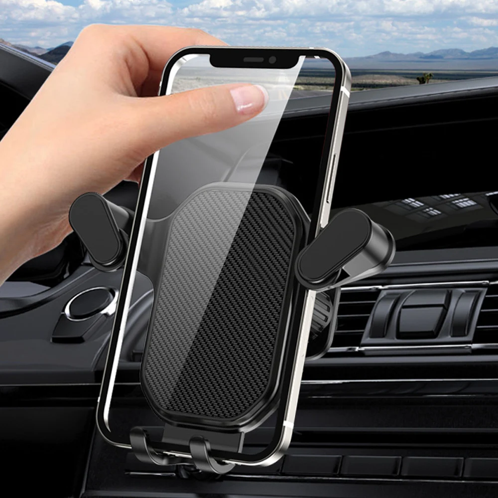 Car Gravity Holder Air Vent Mount Stable Anti-shake GPS Support Bracket Universal Mobile Phone Stand for IPhone 14 13 Samsung