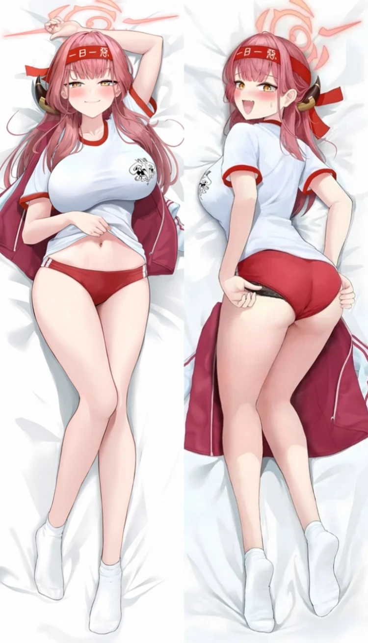 

MahjongSoul Blue Archive Rikuhachima Aru Anime Games Cosplay Dakimakura Pillow Case Hugging Body Prop