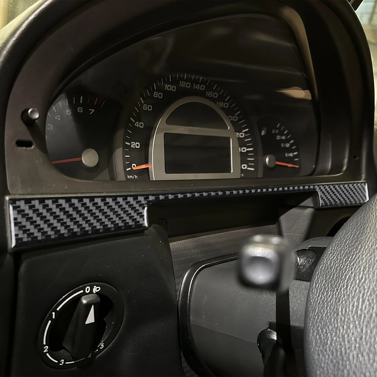 For Benz G-Class W463 G500 G55 2004-2012 Carbon Fiber Navigation CD shift lift panel Car Interior Accessories Decorative Sticker