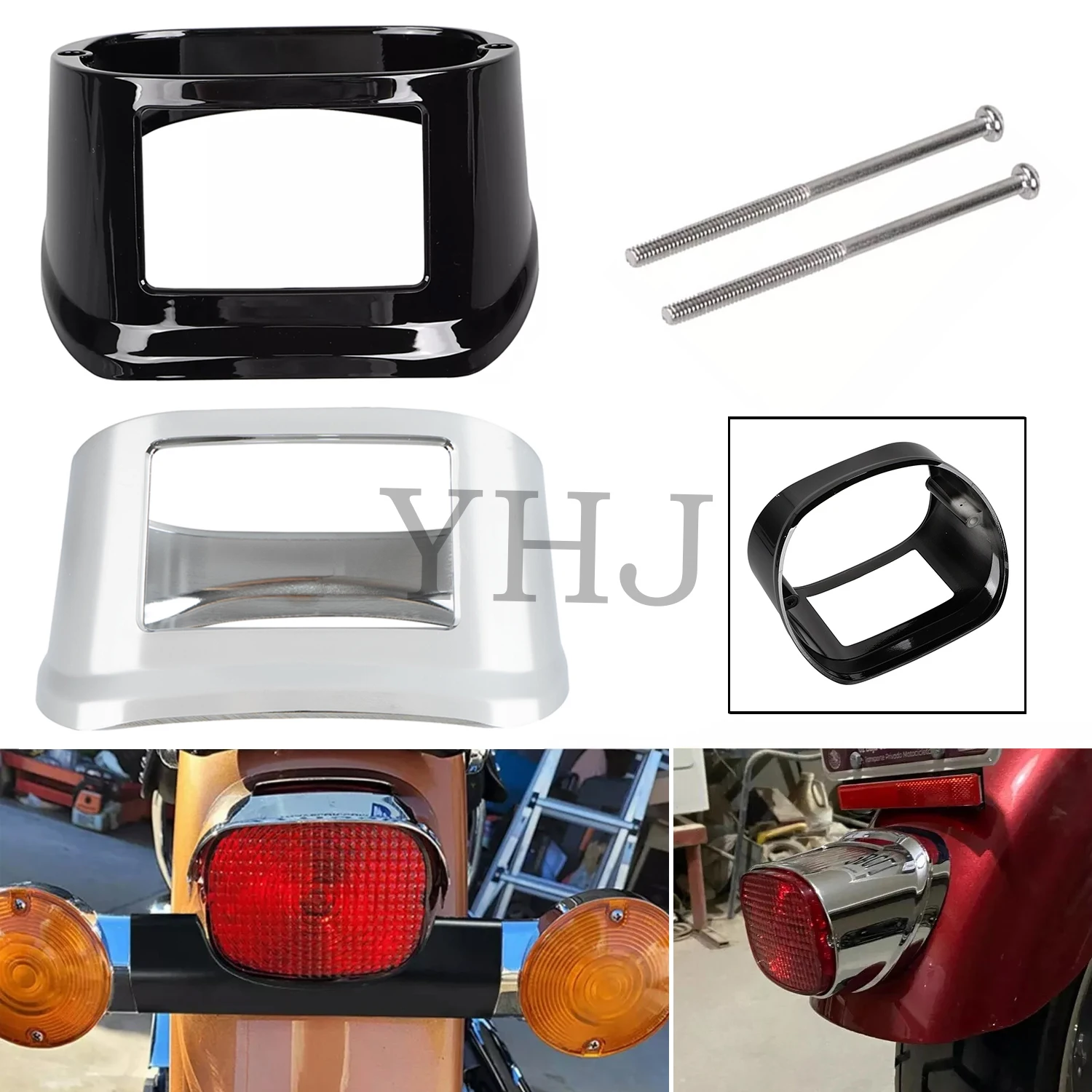 

For Harley Motorcycle Dyna Sportster 1200 Heritage Softail Road King Fatboy ​​​ABS Plastic Brake Tail Light Collar Cover