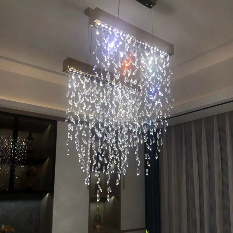 Luxo Moderno Luzes Pingente Decoração Para Casa Escritório Jantar Sala De Estar Lustres Teto Design Criativo Lustre Lâmpada Cristal