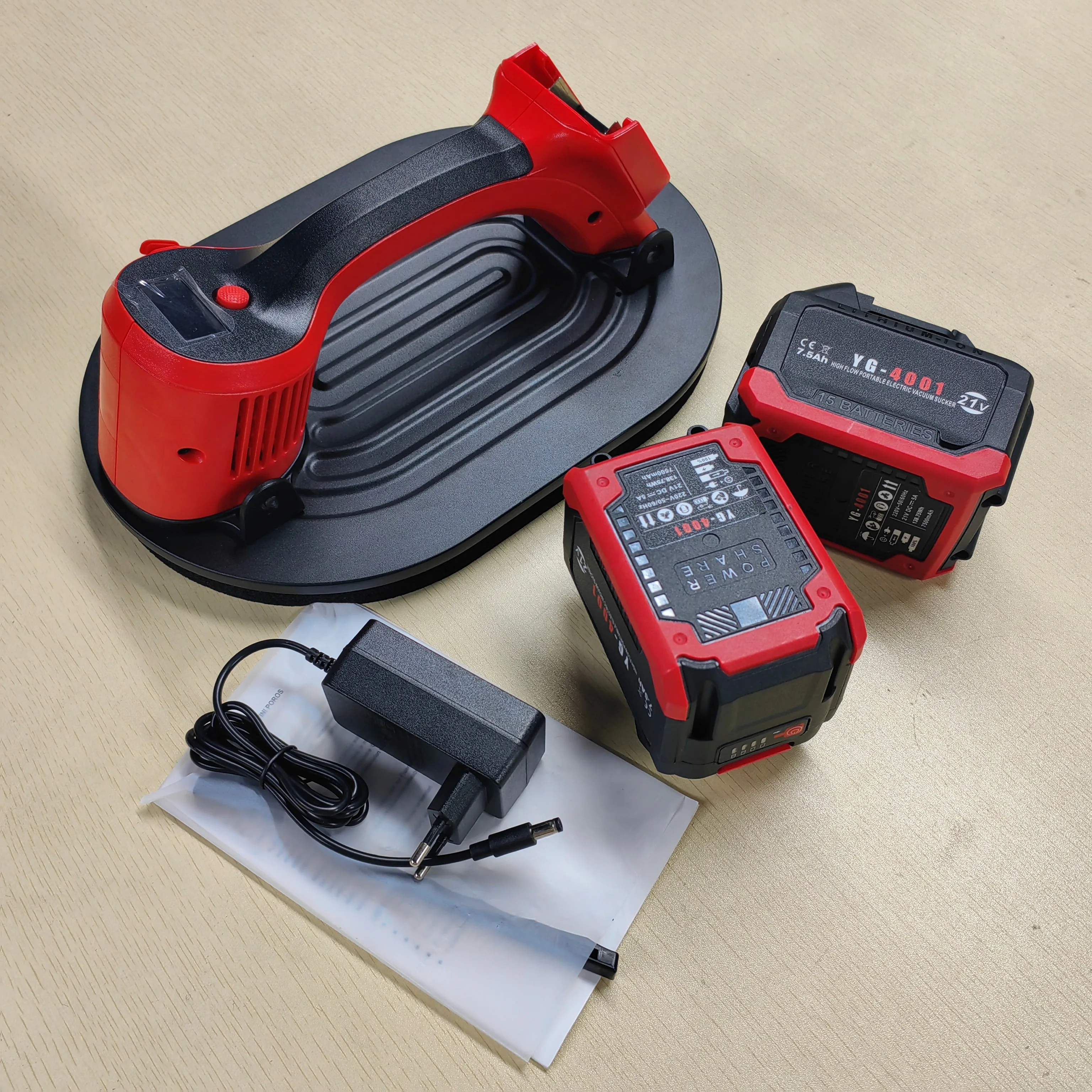 Electric Vacuum Suction Cups for Glass Stone Paving Slabs Lifting Carrying Moving Heavy Glass