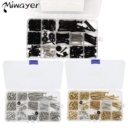 MiwayerElectric Guitar Screw Kit Multiple Sizes Guitar Metal Repairing Tool Kit with Screws Washers and Springs Repair Fasteners