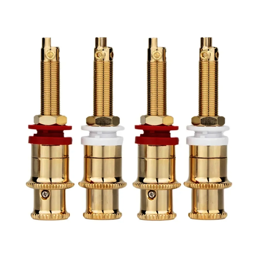 Speaker Binding Post Female Banana Jack Socket 24k Gold Plated Connector Audio AMP Terminal