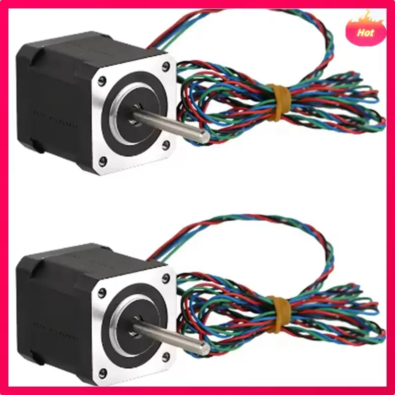 

ABYP For 3D Printer Compatible 2PCS Super Motor 42STH48-2804AH(40R) Nema 17 Stepper Motor Long Shaft Mounts
