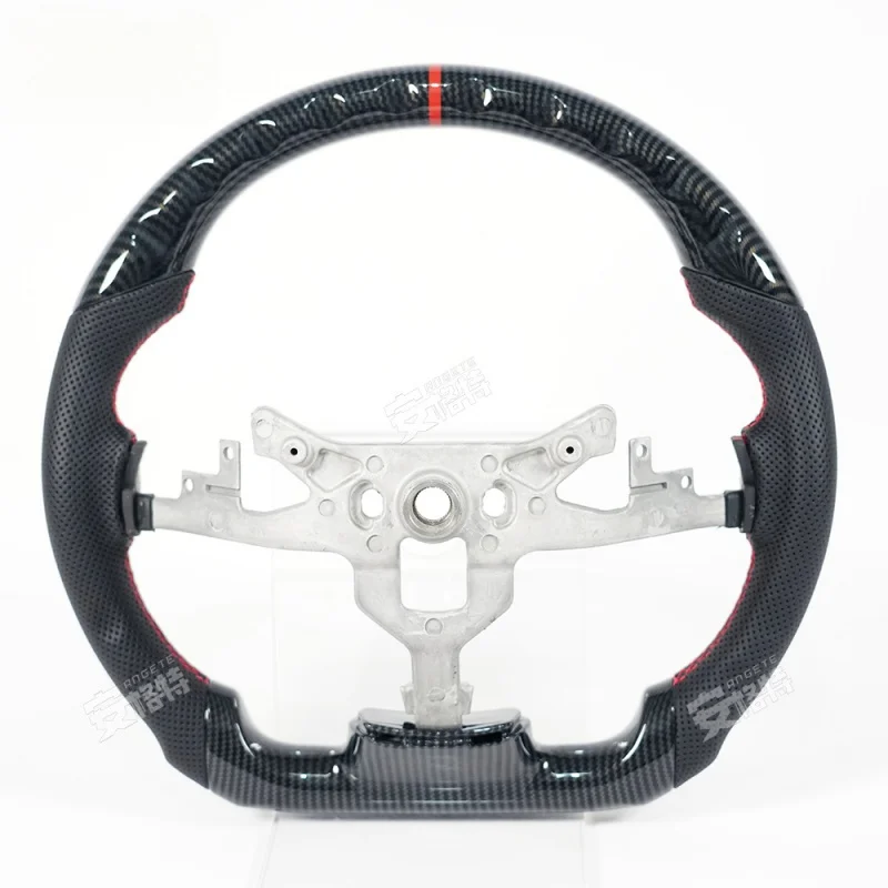 For Chevrolet Corvette C6 (2007-2013) Mahogany to Carbon Fiber Texture Sport Steering Wheel (Modification Upgrade Part)