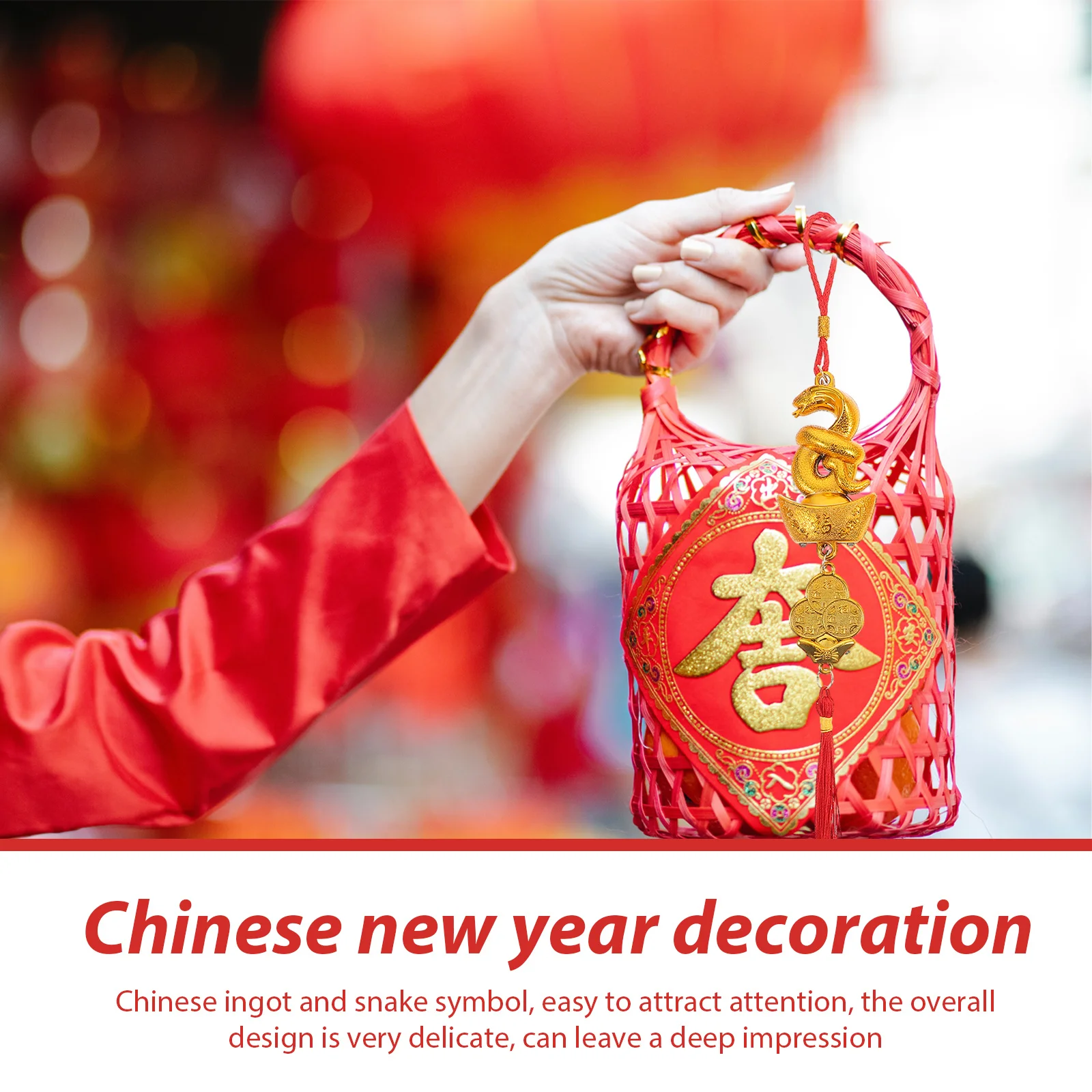 

4pcs Spring Festival Pendant Chinese Style Hanging Ornaments New Year Decorations For Car Door Window Home Office Bonsai Tassel