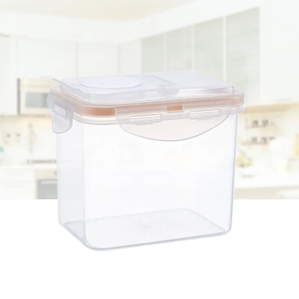 1000Ml Food Grade PP Silicone Sealed Grain Storage Pot Transparent Airtight Kitchen Organizer for Dry Food Cereal Nuts Oats