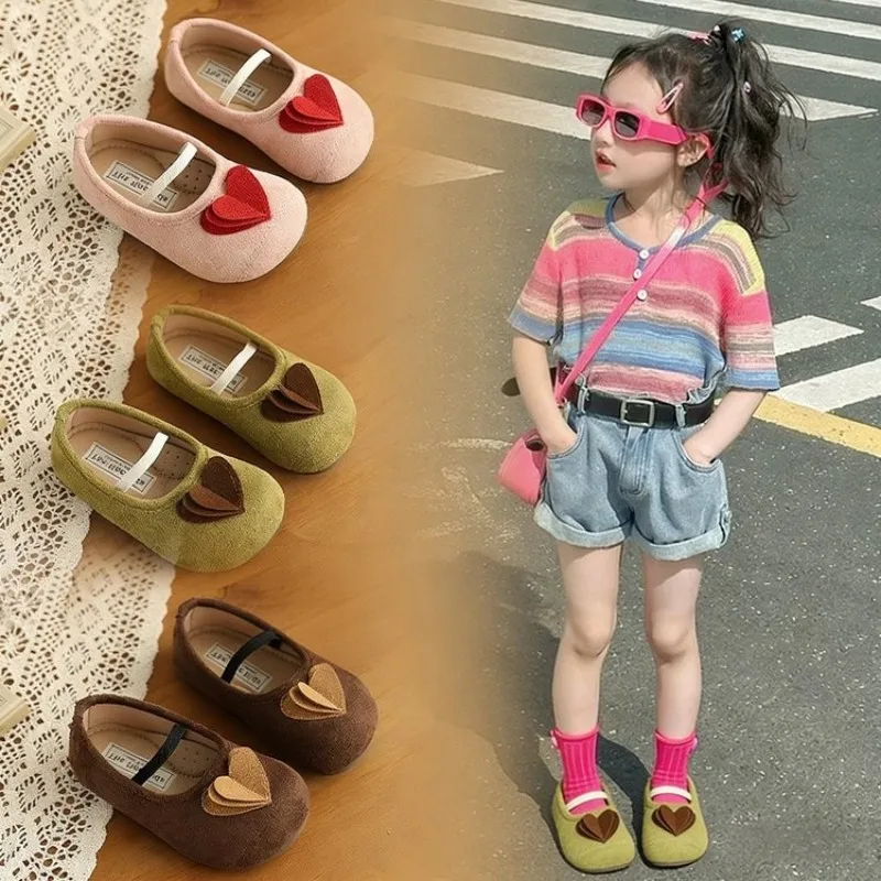 

Round-toe soft-soled casual shoes - 2026 model with heart pattern on the surface and soft leather ballet shoes in various colors