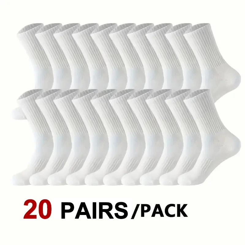 10/20 paar neutrale effen kleur sokken met ronde hals lente zomer zweetabsorberend ademend comfortabel sport sokken voor alle seizoenen