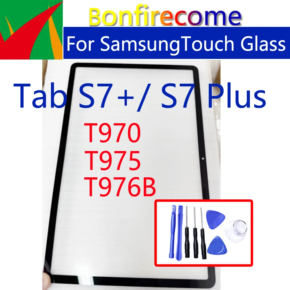 Touch Outer Glass For Samsung Galaxy Tab S7+ S7Plus T970 T976B T975 Touch LCD Front Glass External Lens