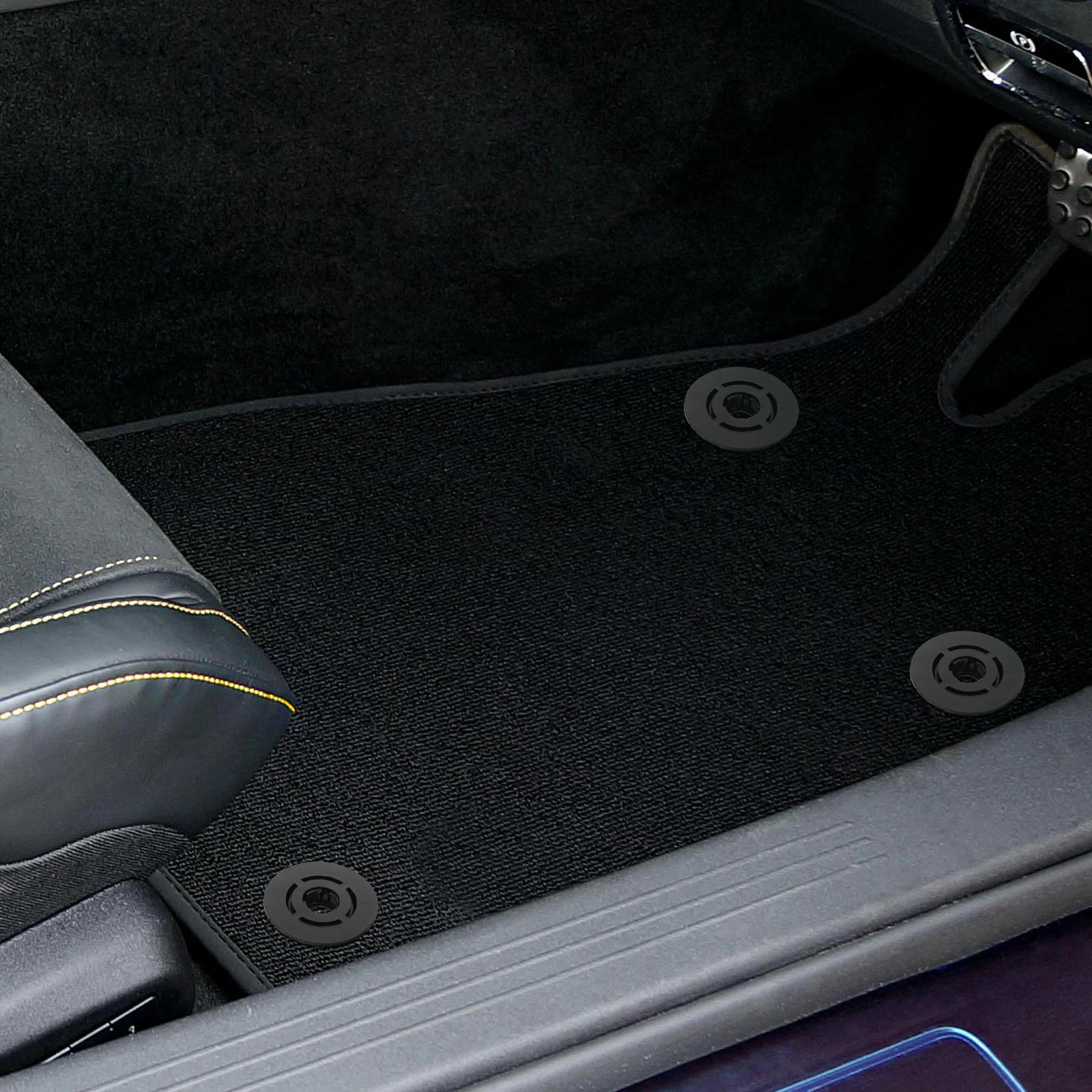 4pcs Universal Floor Mat Fixing Plastic Durable Non-Slip Easy Install Sleek Design Vehicle Interior for