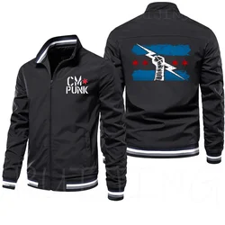 2024 Spring and Autumn New Famous Wrestler Returns CM Punk Men's Windproof Jacket Street Sports Casual Coat Windproof Jacket