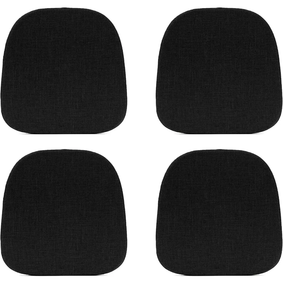 

14x14 металлические подушки для стульев, набор из 4 металлических стульев Tolix, маленькие подушки для сидений, 14 дюймов, черные