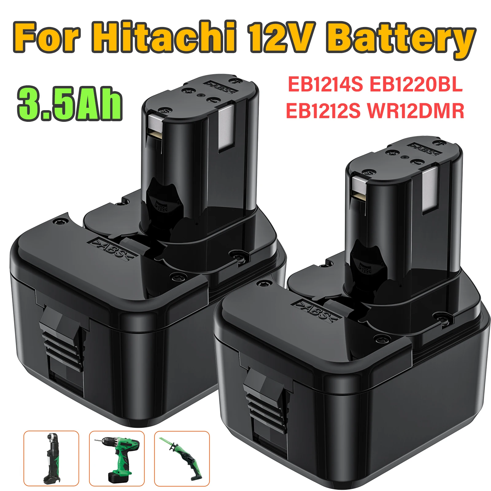 powtree 3500mAh 12V NI-MH High Quality Tool Battery For Hitachi EB1214S 12V EB1220BL EB1212S WR12DMR CD4D DH15DV C5D DS 12DVF3