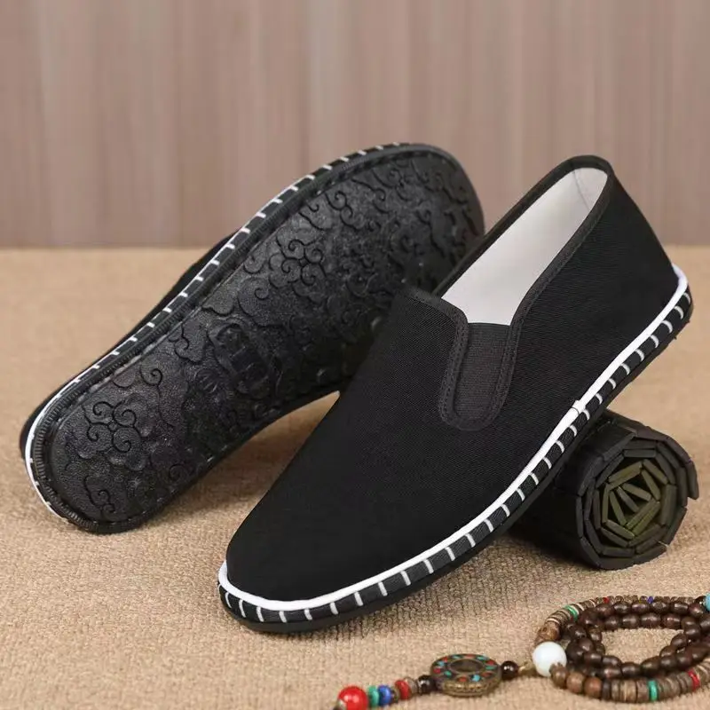 Zapatos de tela con suela Melaleuca hechos a mano para hombre, ligeros, transpirables, antideslizantes, zapatos de trabajo, primavera y otoño, nuevos zapatos para personas mayores