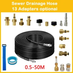 0.5~40M Sewer Cleaning Hose, Suitable For Karcher Interskol Hammer Nilfisk STIHL Bosch Lavor High-Pressure Car Wash Machine Hose