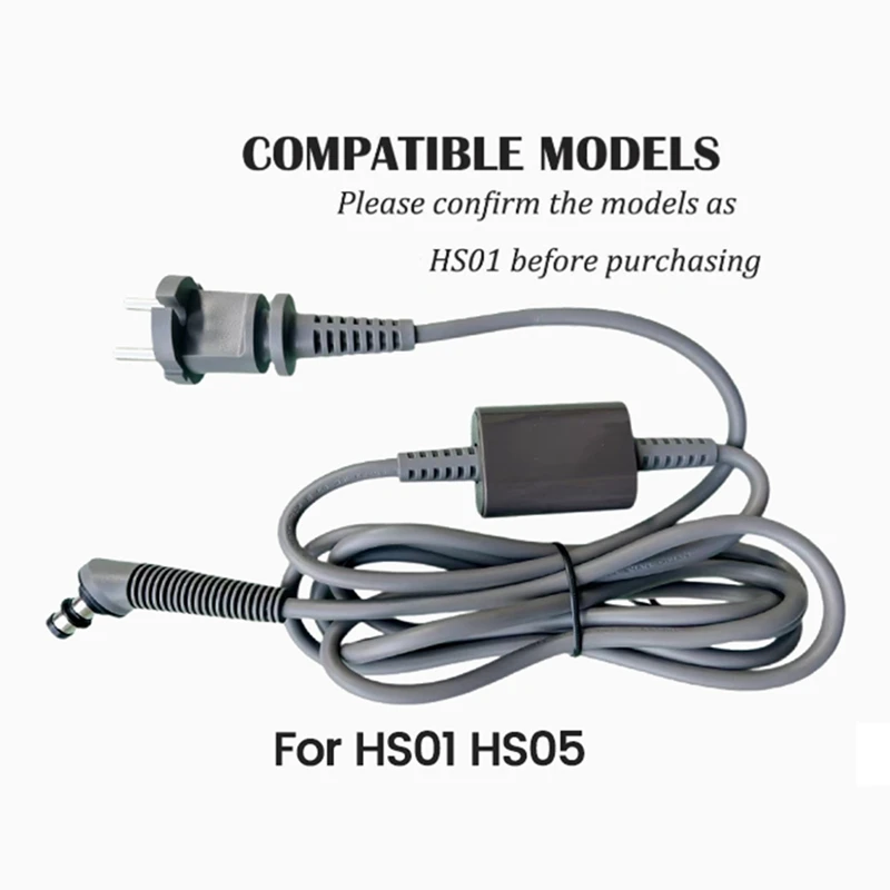 ABAE-Cable de rizador de repuesto para Dyson HS01/HS05, varilla para el pelo, Cable de alimentación, Cable cargador de CA con destornillador