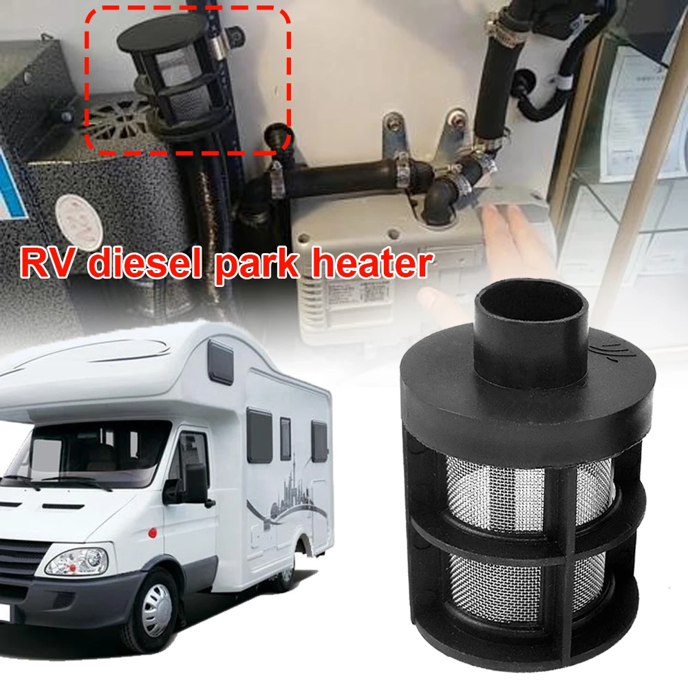 Air Diesel Parking Heater Intake Air Filter Nozzle Silencer Intake Duct for Webasto Eberspacher Black Heater Duct Pipe 25mm