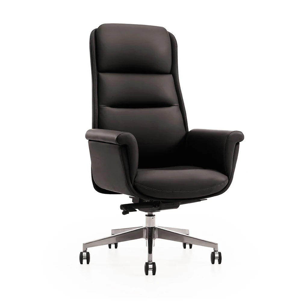 

Modern Executive Boss Desk Chair Comfort Ergonomic Leather Office Chair Adjustable Swivel Design Factory Direct Office Furniture