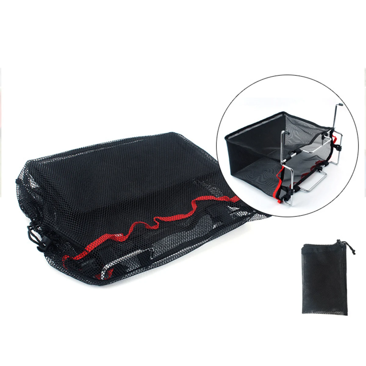 

Storage Net Bag Stuff Storage Mesh Bag for Picnic Outdoor Camping Kitchen Folding Table Hanging Net - Size L