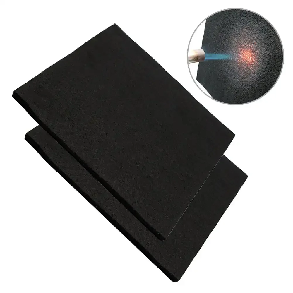 Couverture de protection contre le feu en 2,4 noir, soudure, bouclier de torche, pack, feutre de protection, fibre de carbone, haute température, 300x200mm