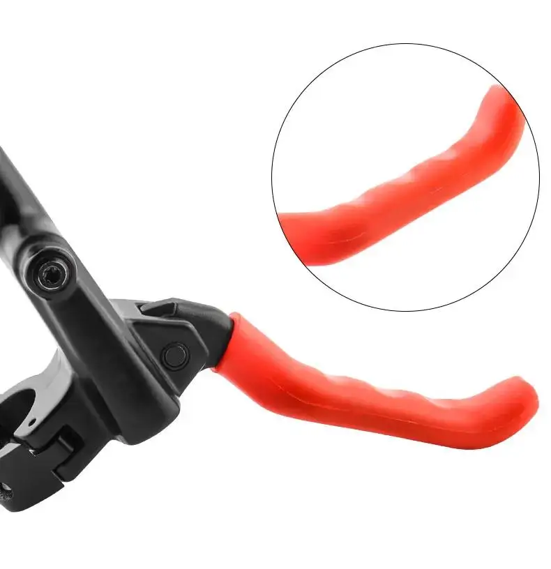 1/2PC Verstärkte Silikon-Schutzabdeckung für Fahrradbremsgriffe, Rutschfeste Abdeckung für Mountainbikes und Fahrradzubehör – Detail 4