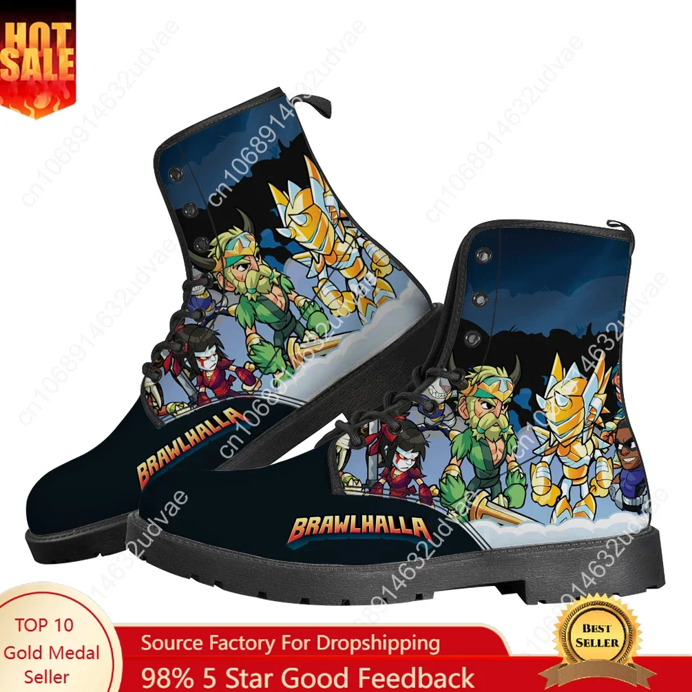 

Ботинки Brawlhalla, мужская и женская подростковая обувь, повседневные ботинки, уличная легкая обувь высокого качества с принтом пары по запросу, обувь по индивидуальному заказу