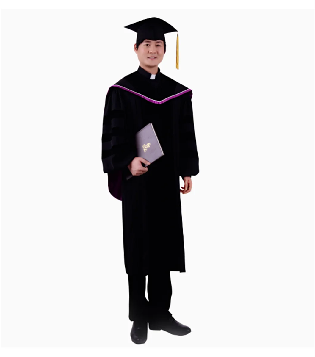 

Doctorate Graduation Gown British University Academic Uniform Red Robe School