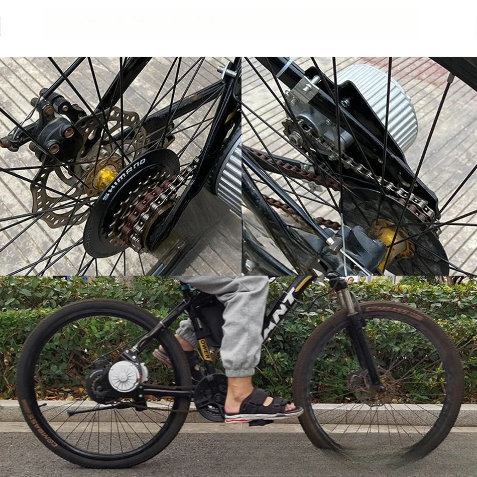 24V 250W Electric Bike Conversion Kit with LED Headlights Handlebar Battery Indicator